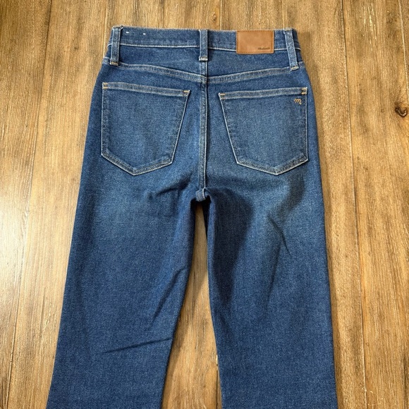 Madewell High Rise Skinny Flared Jeans Dark Blue 25 Tall Long - Picture 8 of 12